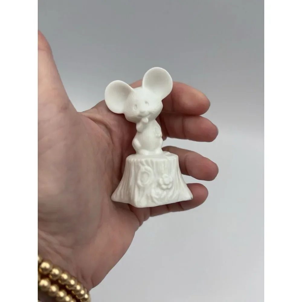 Vintage Hallmark‎ Bisque Porcelain 1970's 2Kissing Bears White Mouse & Rabbit